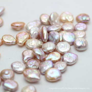 14-15mm unregelmäßige Münze barocke Kultur Perlen Perlen Großhandel,